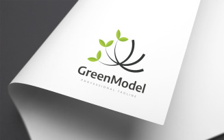 Green Model Logo Template