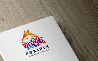 Pixel Fox Logo Template