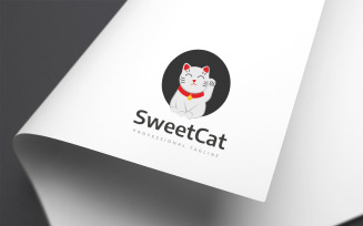Sweet Cat Logo Template