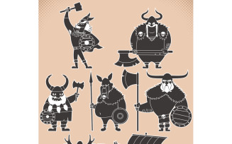 Viking Silhouettes - Illustration