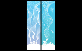 Winter Banners Vertical - Illustration