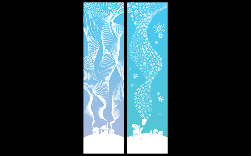Winter Banners Vertical - Illustration