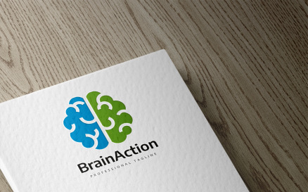 Brain Action Logo Template