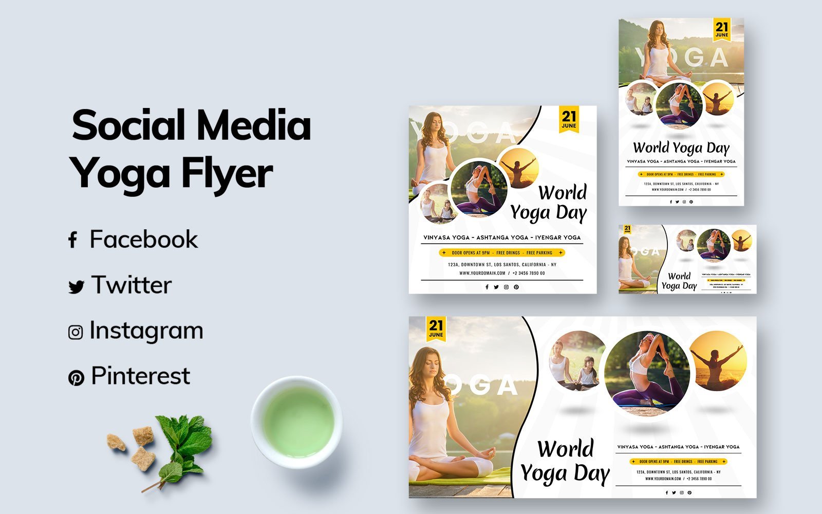 Kit Graphique #154519 Yoga Social Divers Modles Web - Logo template Preview