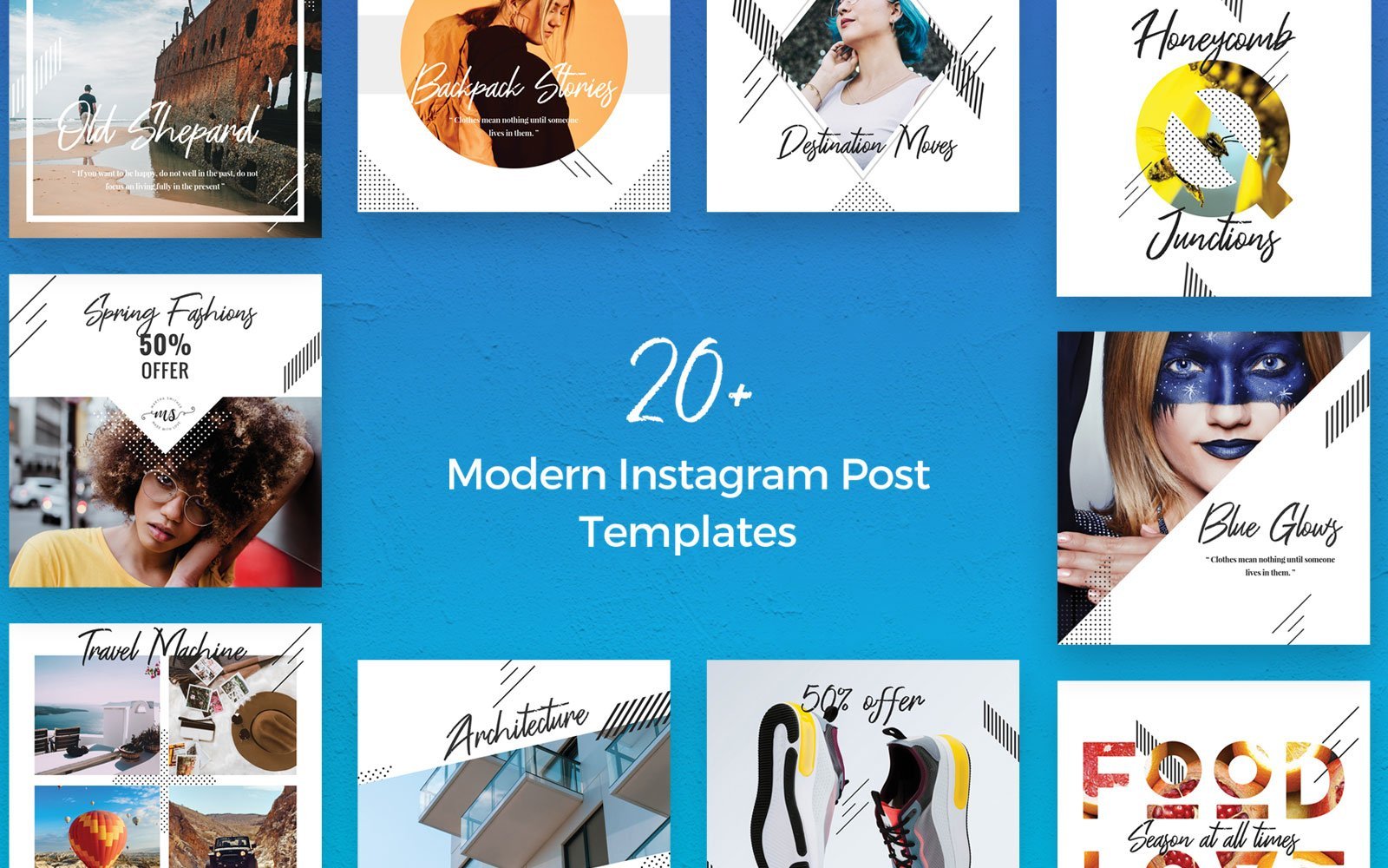 Kit Graphique #154527 Modern Instagram Divers Modles Web - Logo template Preview