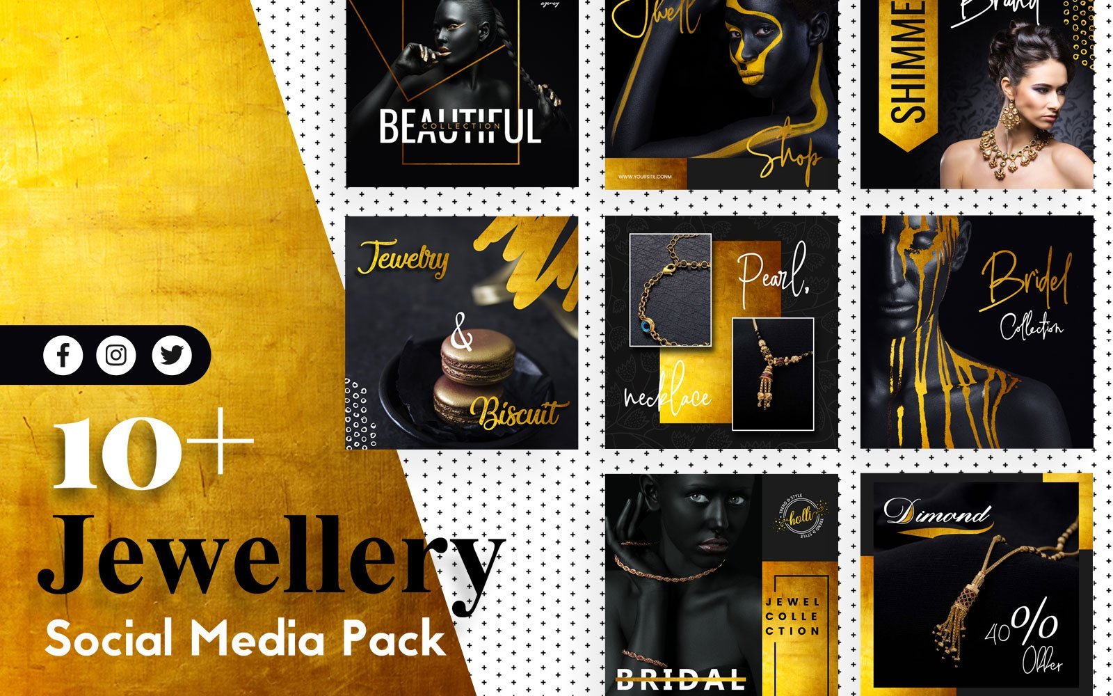 Kit Graphique #154531 Jewellery Social Divers Modles Web - Logo template Preview