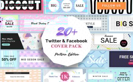 Facebook And Twitter Cover Social Media
