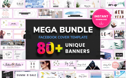 Facebook Cover Templates Mega Bundle Social Media