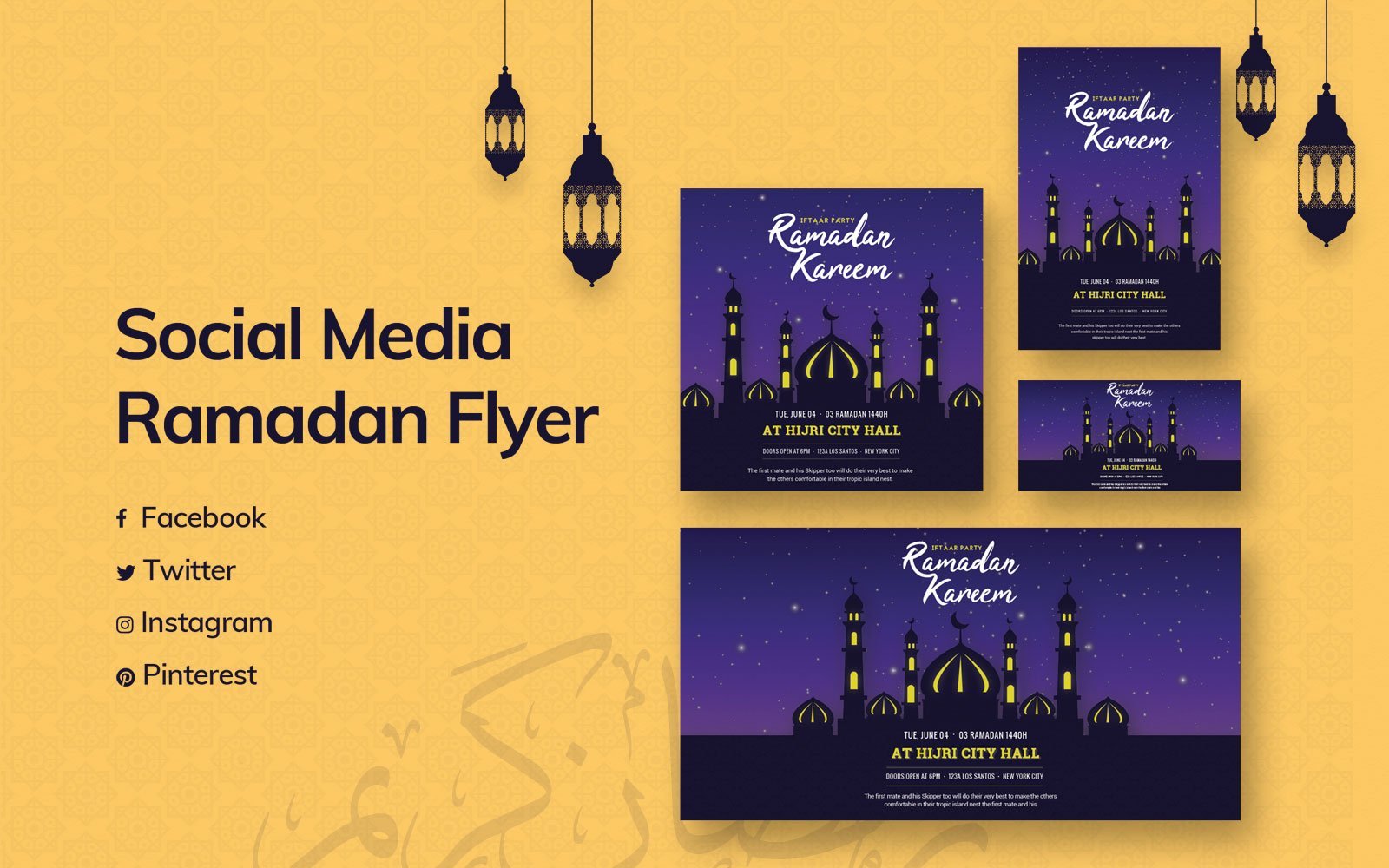 Kit Graphique #154562 Ramadan Social Divers Modles Web - Logo template Preview