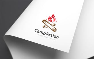 Camp Action Logo Template