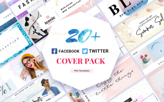 Facebook And Twitter Cover Social Media Template
