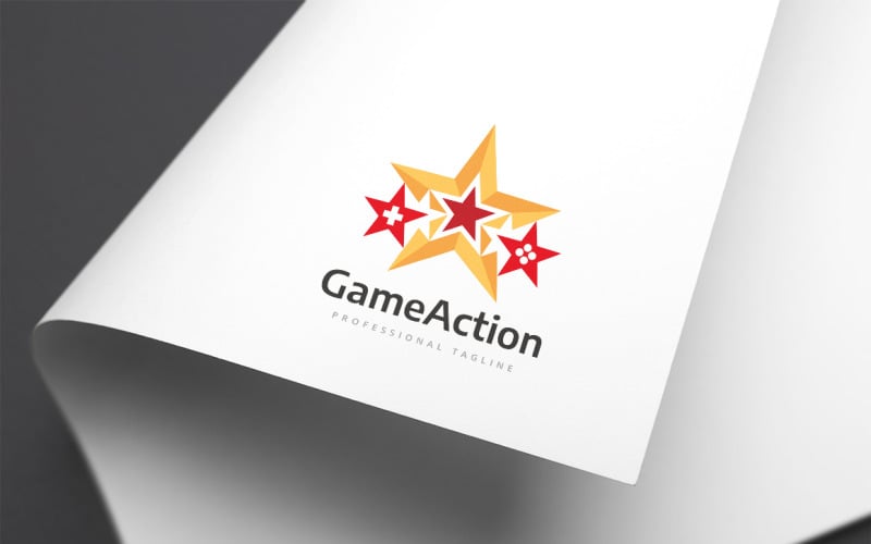 Game Action Logo Template