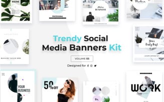 Trendy Banners Pack Social Media Template