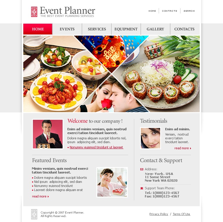 Event Planner Website Template #15582