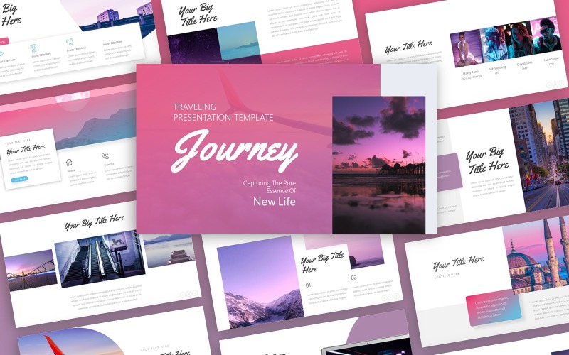 Journey Traveling Presentation PowerPoint template PowerPoint Template