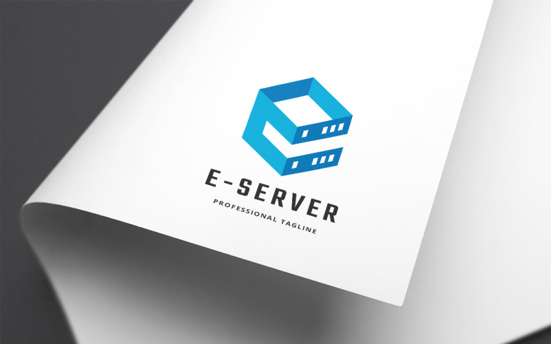Letter E-Server Logo Template