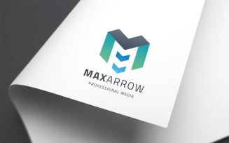 Max Arrow Letter M Logo Template