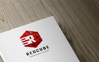 Red Cube - Letter R Logo Template