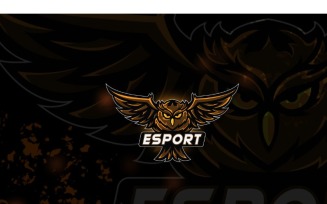 Esport Night Owl Logo Template