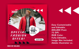 Special fashion sale promotional Social Media Template