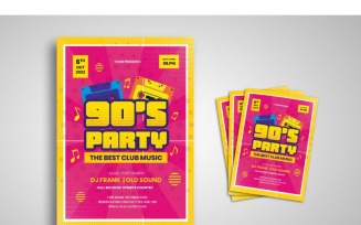 Flyer 90's Party - Corporate Identity Template