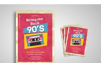 Flyer Bring Back 90's - Corporate Identity Template