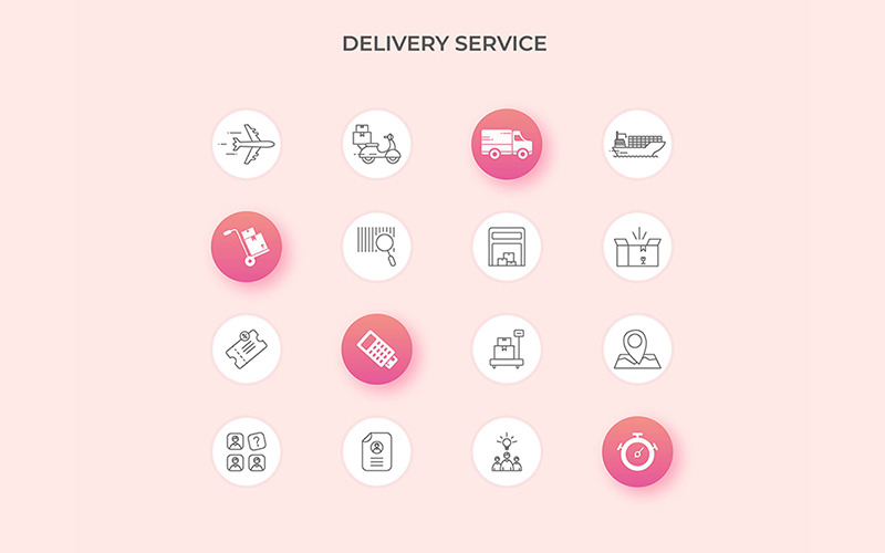 Delivery Service Free Iconset Template Icon Set