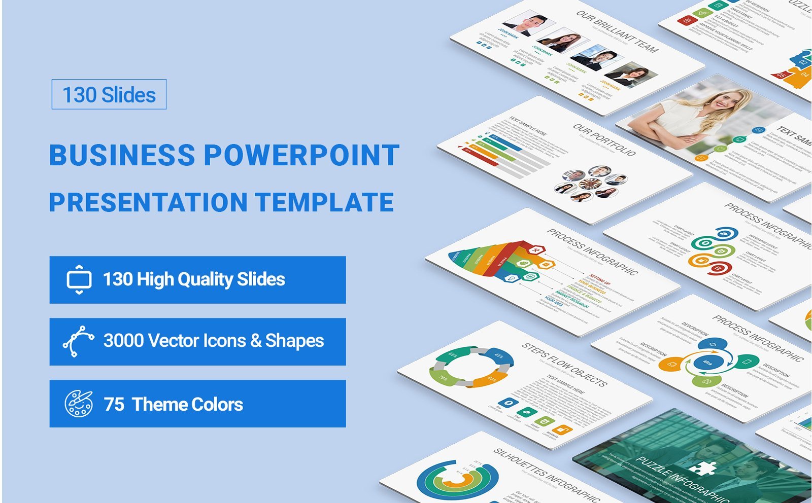 Template #155588 Powerpoint Business Webdesign Template - Logo template Preview