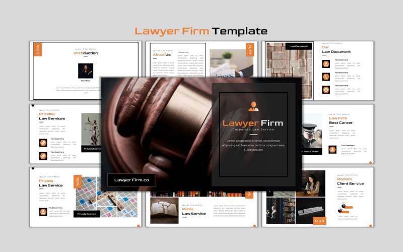 Lawyer Firm - Creative Business PowerPoint template PowerPoint Template