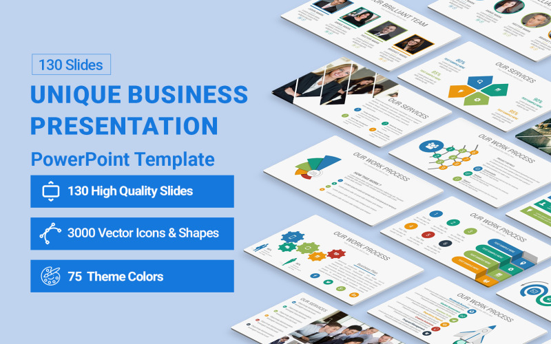 Unique Business Presentation PowerPoint template PowerPoint Template