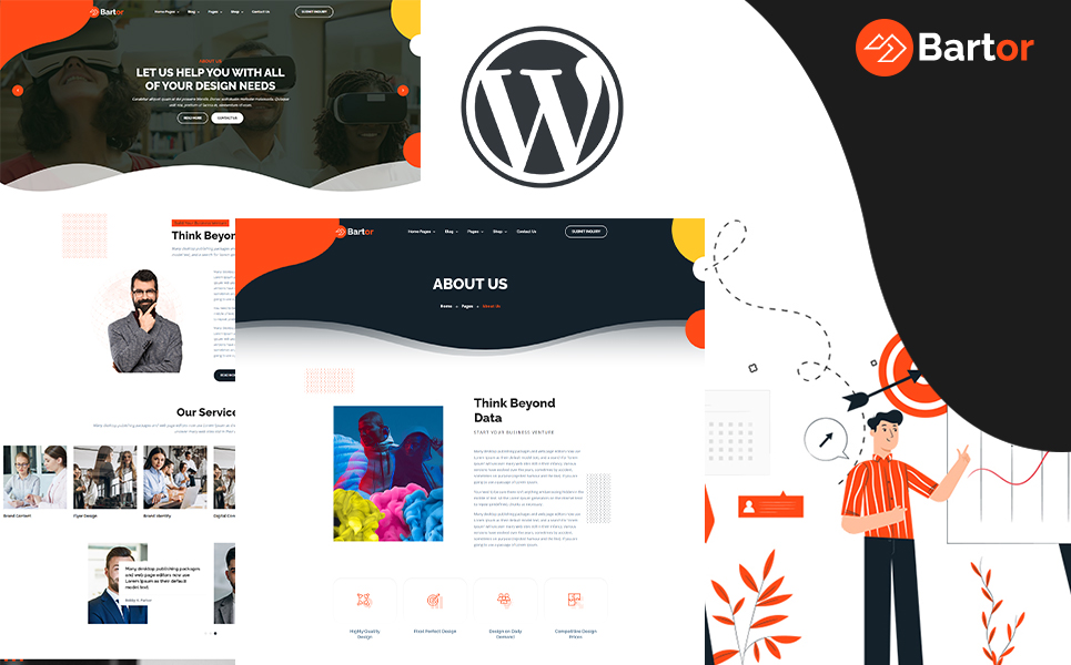 "Bartor - Portfolio" Responsive WordPress thema №155668