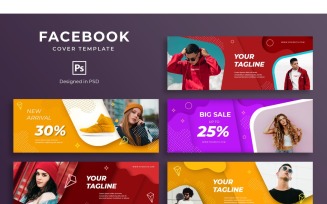 Facebook Template Trendy Fashion for Social Media