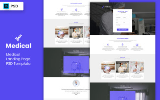 Medical Landing Page Template UI Elements