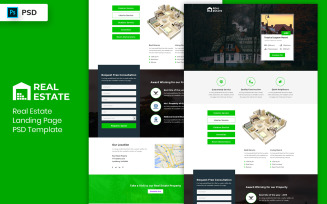 Real Estate Landing Page Template UI Elements