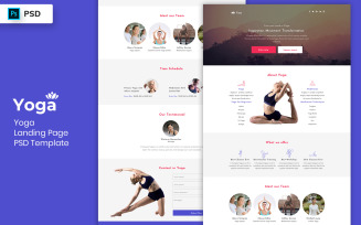 Yoga Landing Page Template UI Elements