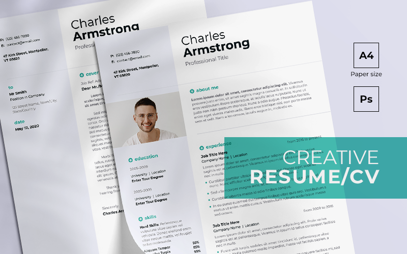 Template #155799 Resume Template Webdesign Template - Logo template Preview