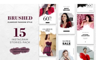 Instagram Template Brushed Glamour Fashion Style for Social Media