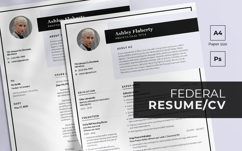 Template #155813 Federal Resume Webdesign Template - Logo template Preview