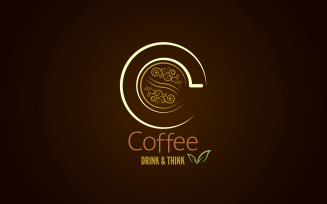 Coffee Cup Concept Menu Design. Logo Template
