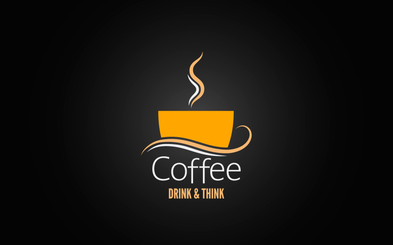 Coffee Cup Label Concept Menu. Logo Template