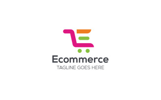 E LETTER ECOMMERCE Logo Template
