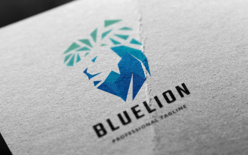Blue Lion Logo Template