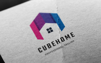 Cube Home Logo Template