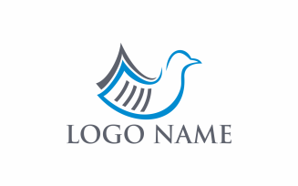 Flying book Logo Template
