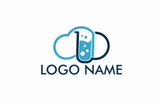 Lab Cloud flat Logo Template