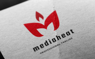 Media Heat Letter M Logo Template