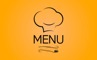 Menu Chef Design. Logo Template