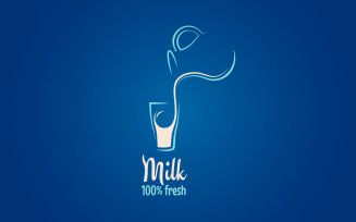Milk Design Background. Logo Template