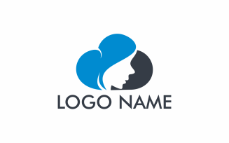 Woman Cloud Logo Template