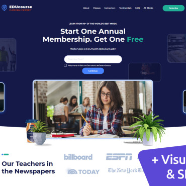 Online Class Landing Page Templates 156071